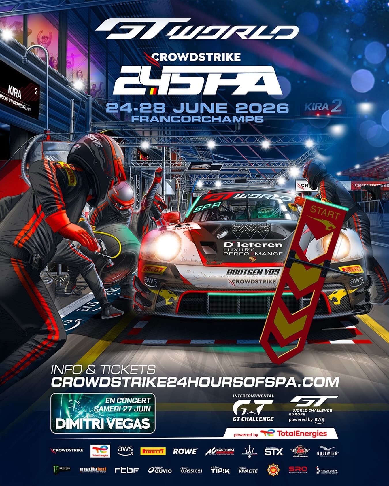 第78届斯帕24小时耐力赛官方珍藏宣传海报，第二击！艺术家Guillaume L