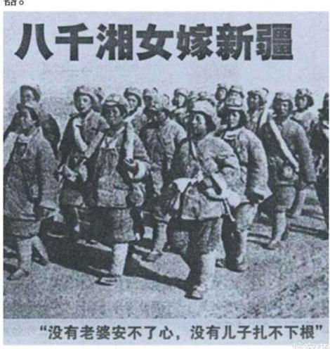 1950 年，王震向中央提议动员女青年入疆，军委随后拟定五年计划，目标动员十万女