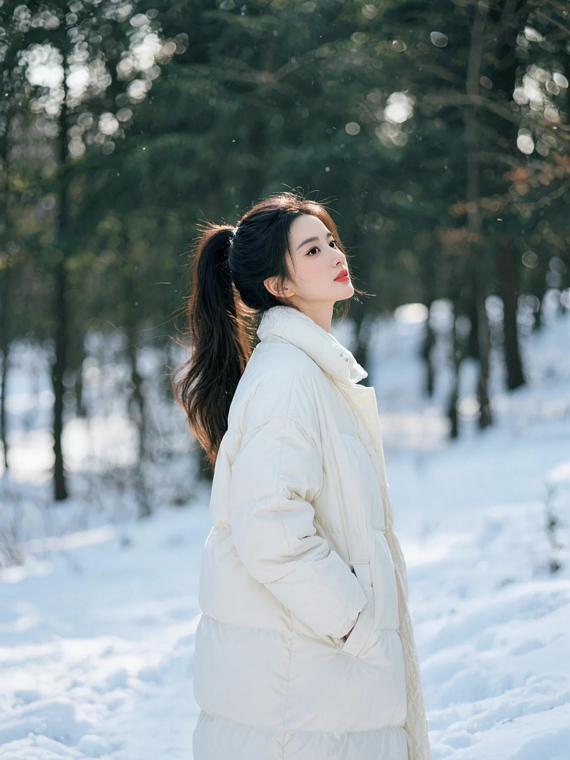 冬日氛围感写真 抖音ai创作 穿搭 温柔风穿搭 好物推荐🔥
