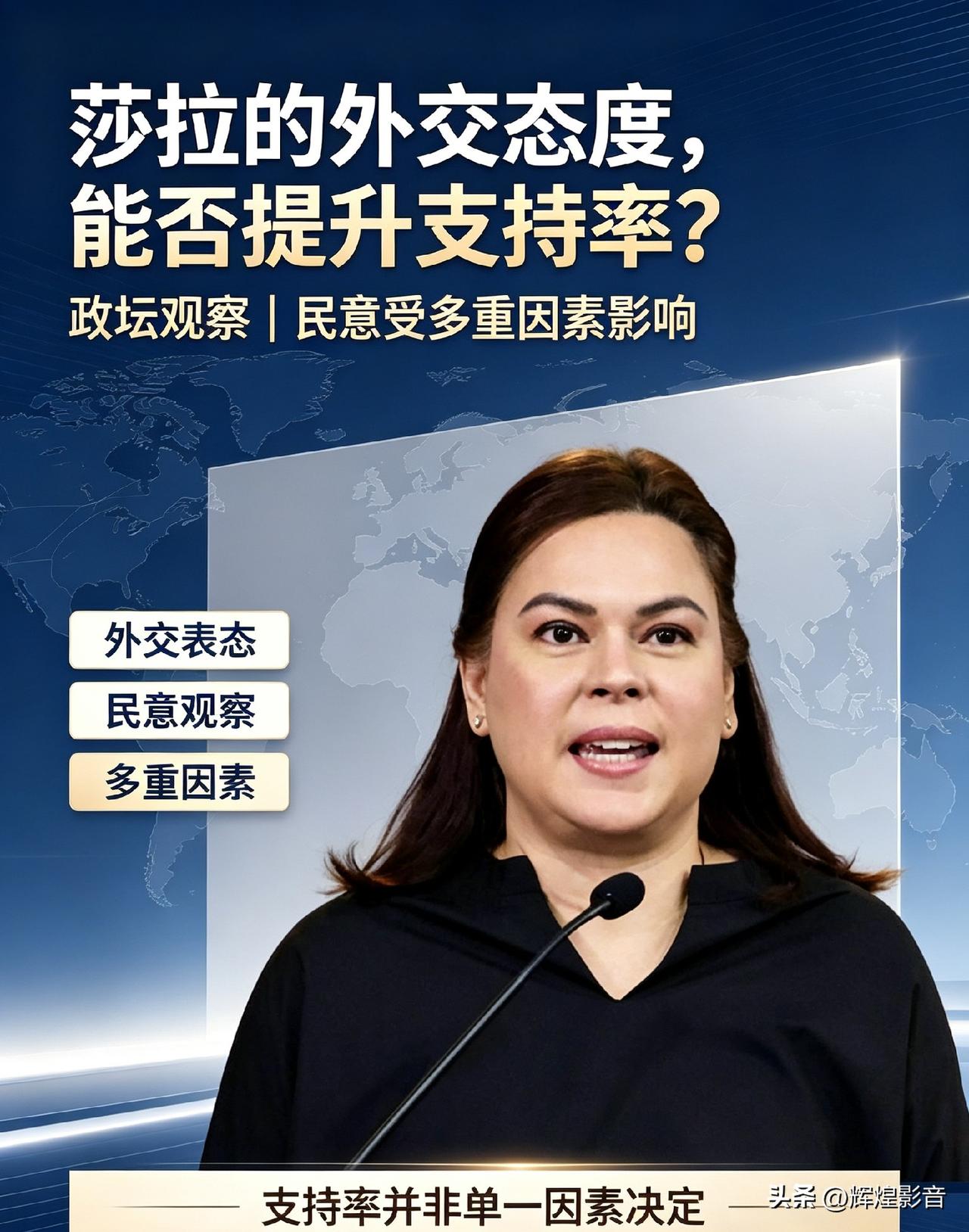 🇵🇭⚖️📊政坛观察：弹劾风波之下，莎拉的对外表态会影响民众支持率吗？
 