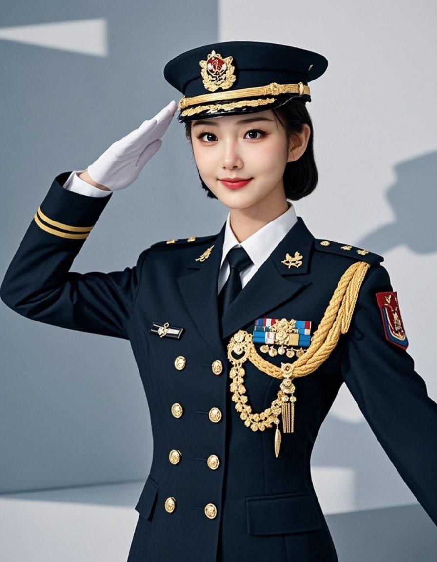 AI敬礼英姿