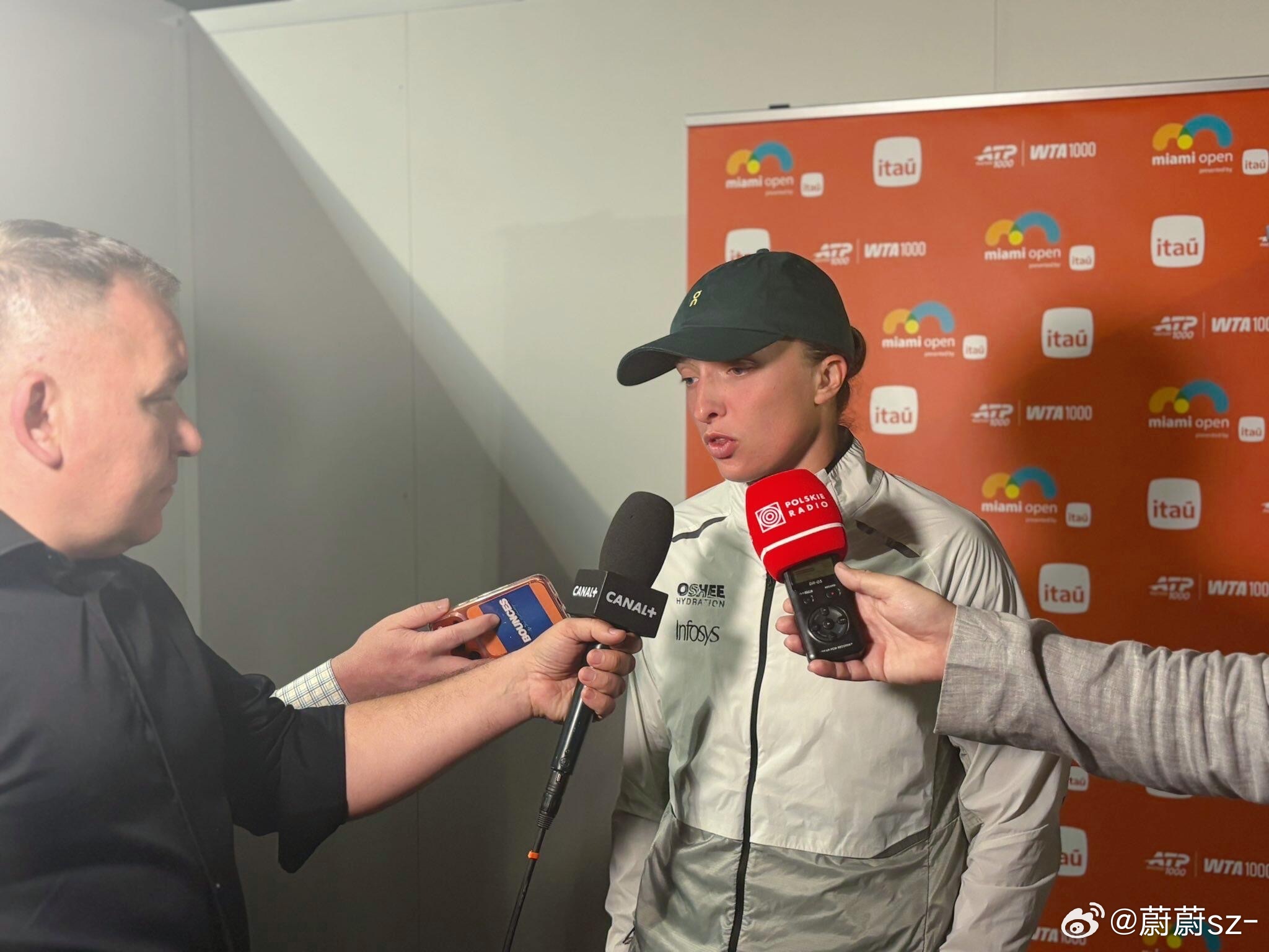 斯瓦泰克迈阿密首战出局WTA1000迈阿密站第二轮波兰德比爆冷，里内特1-6/7