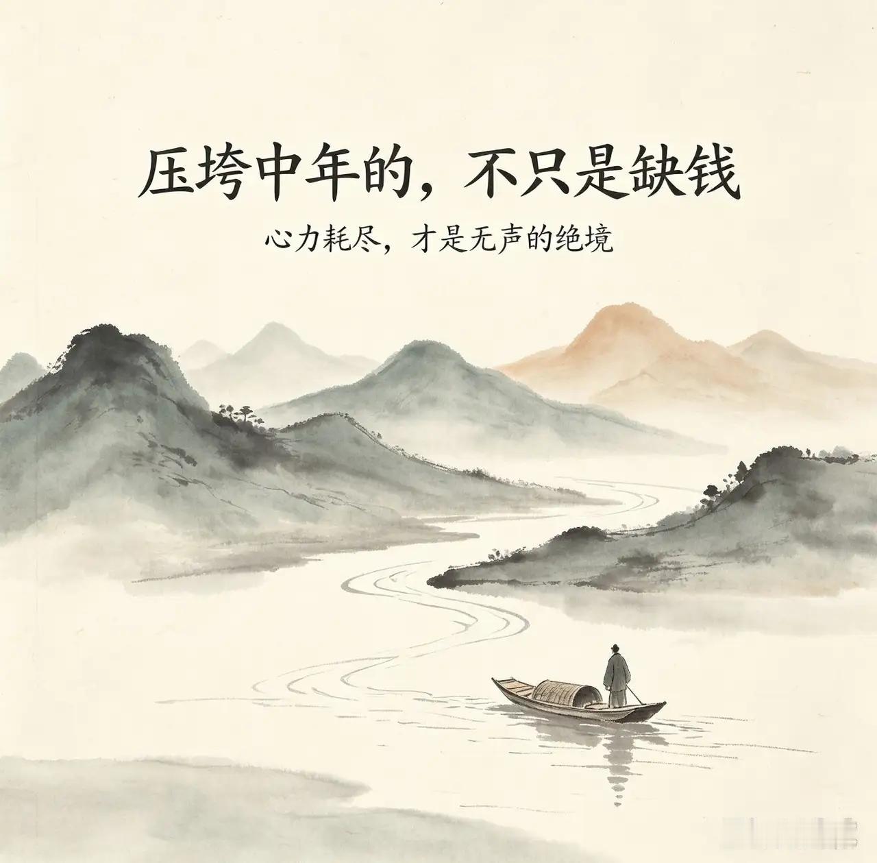 人到中年才懂：压垮人的从不是缺钱，是心力耗尽

人到中年，我们总习惯性把疲惫归咎