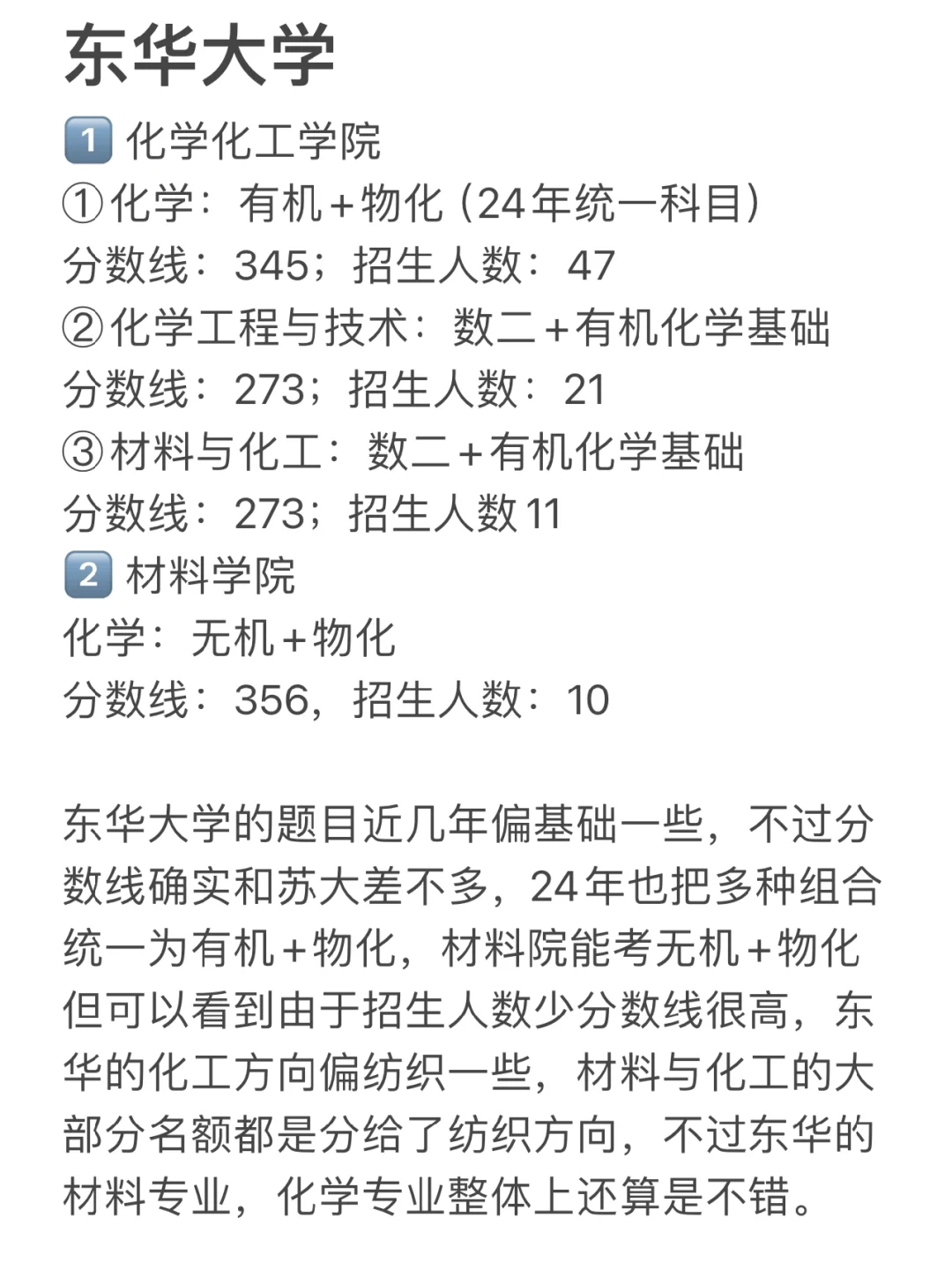 25化学考研择校：东华大学