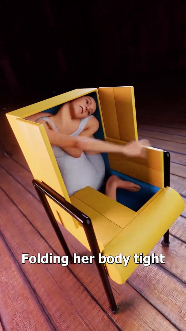 She would slide into the chair's hollow 