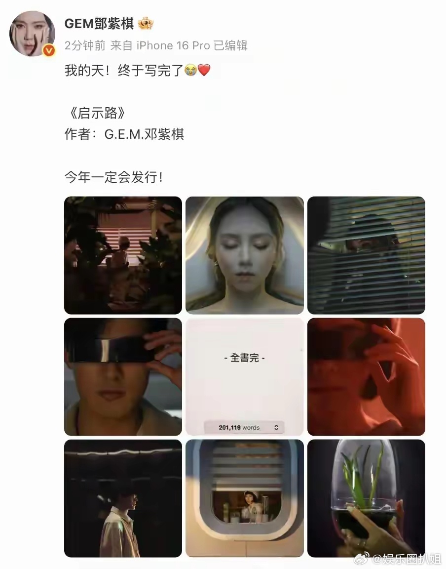 邓紫棋出小说了当大多数歌手跨界出书选择写自传时，邓紫棋却交出了一部20万字的科幻