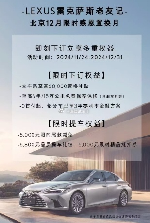 雷克萨斯ES的促销政策~~~您会捧场吗？？？ 