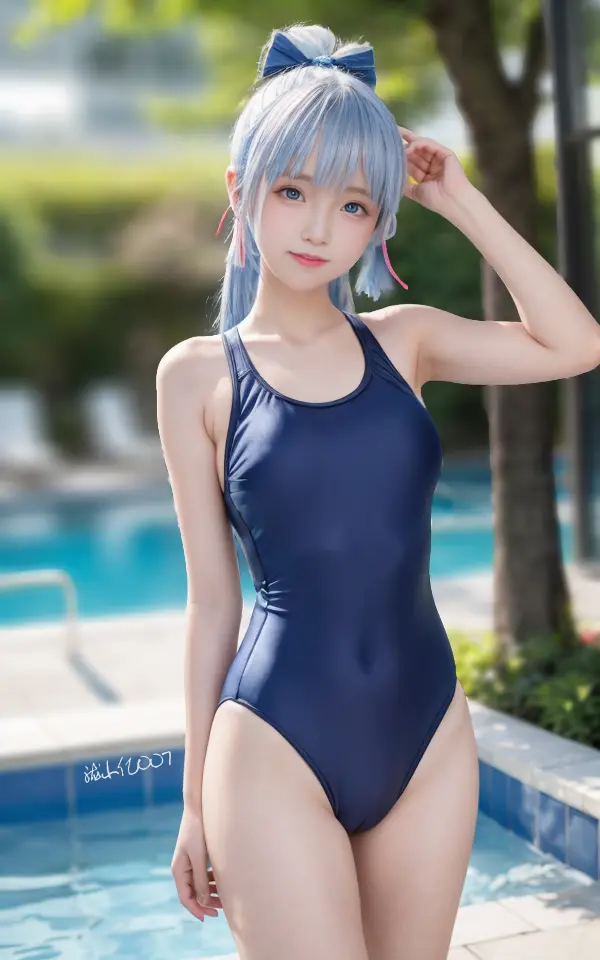 原神 神里绫华 泳装 。原神 神里绫华 泳衣～ 五一节有去游泳吗？泳装绫华。