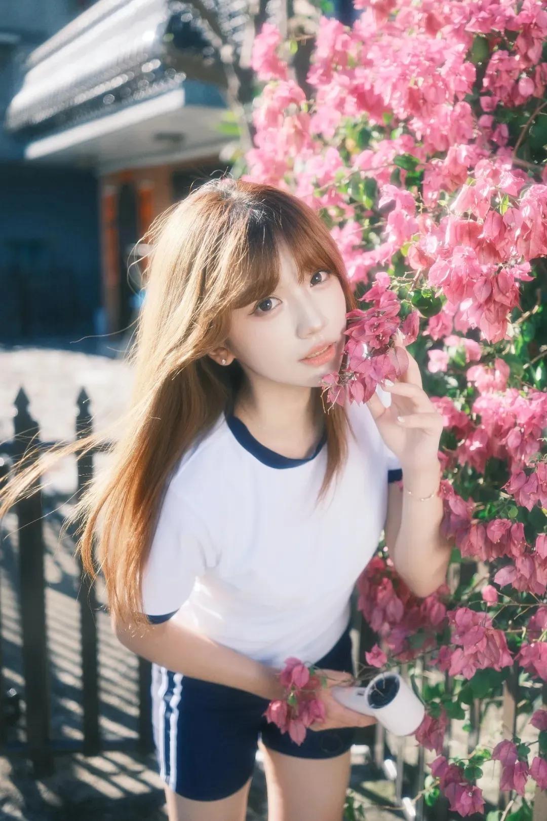 花下，运动的美