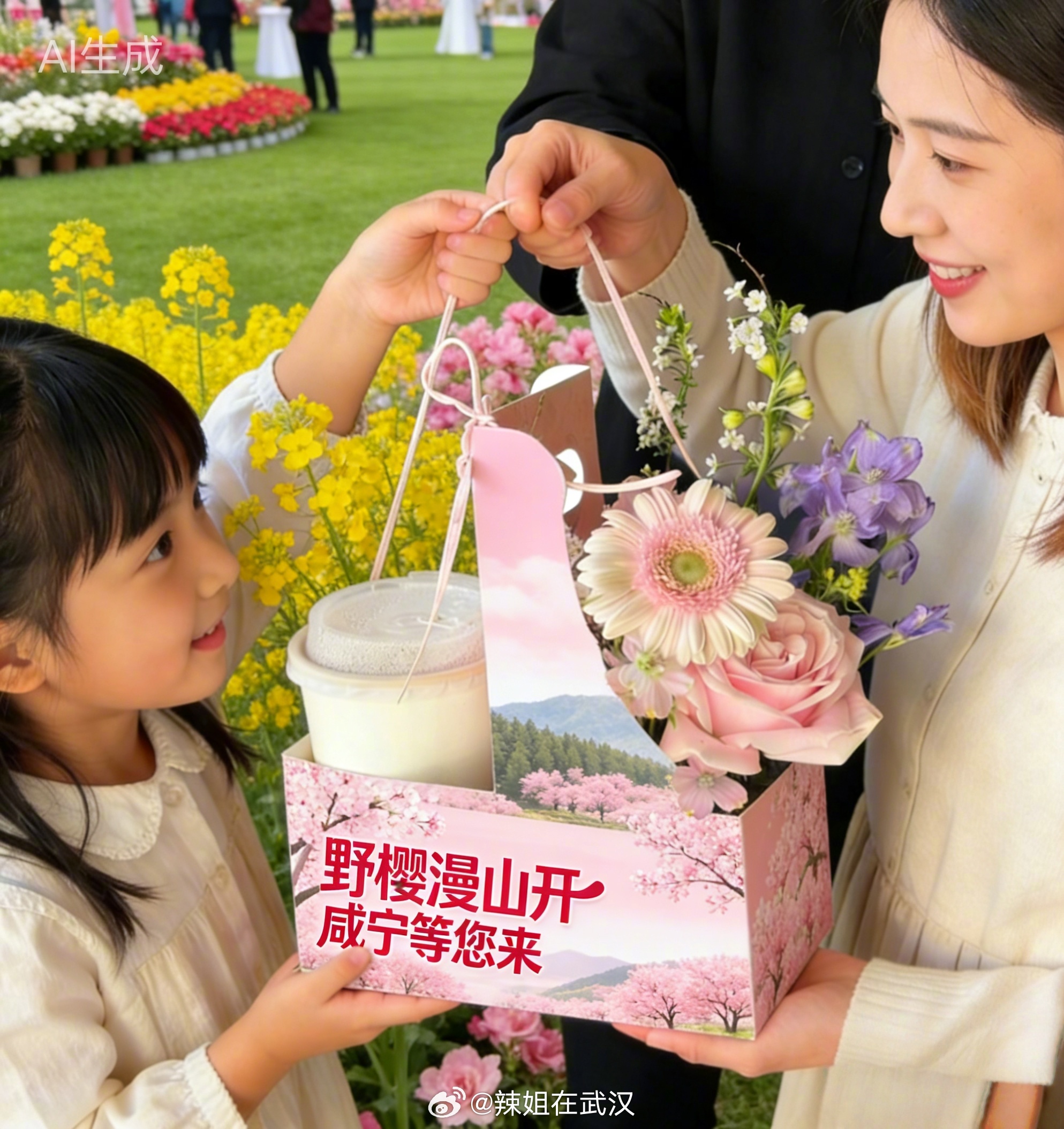 武汉野樱漫山开，咸宁喊你来赴春日花约啦！3 月 21 日赏花季主场在大洲湖盛大开