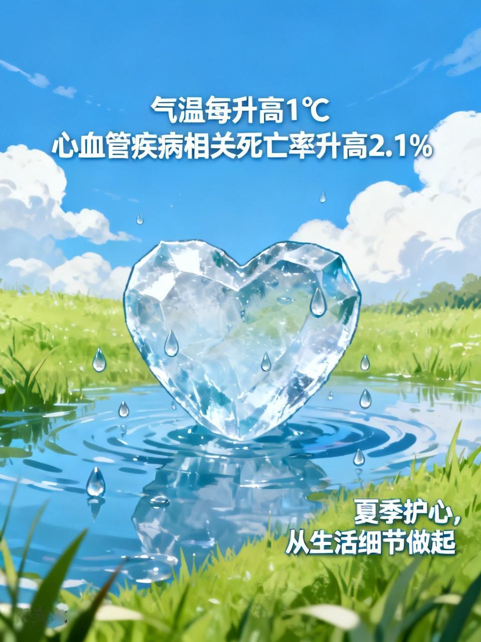 夏季护心很重要！《柳叶刀》子刊研究表明，气温每升高1℃，心血管疾病相关死亡率升高