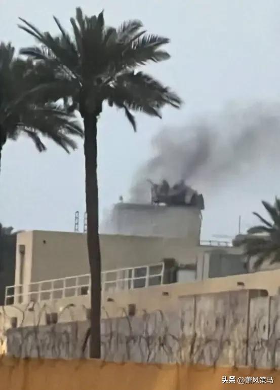 巴格达清晨一声炸响，绿区浓烟冲天，美国驻伊拉克大使馆直接遇袭！号称铜墙铁壁的防御