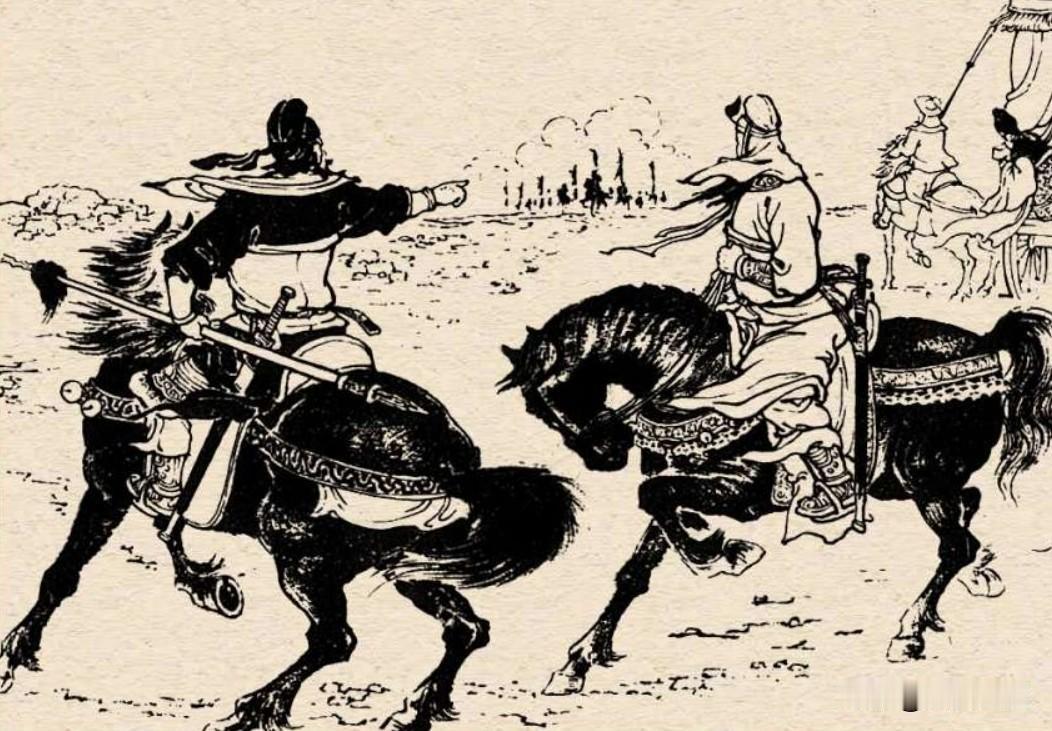 关羽和张飞似乎因为什么起了争执。他俩这架势似乎刚打了一场。这是为什么呢？图中张飞