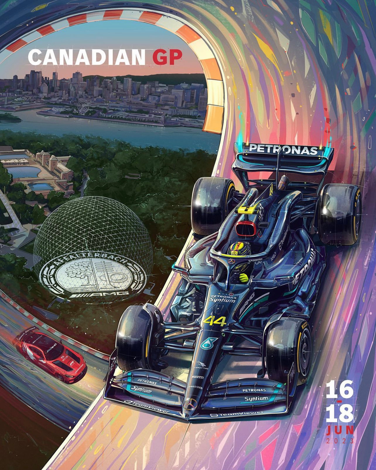 2023F1加拿大大奖赛~梅赛德斯车队海报#2023F1加拿大大奖赛# ​​​#