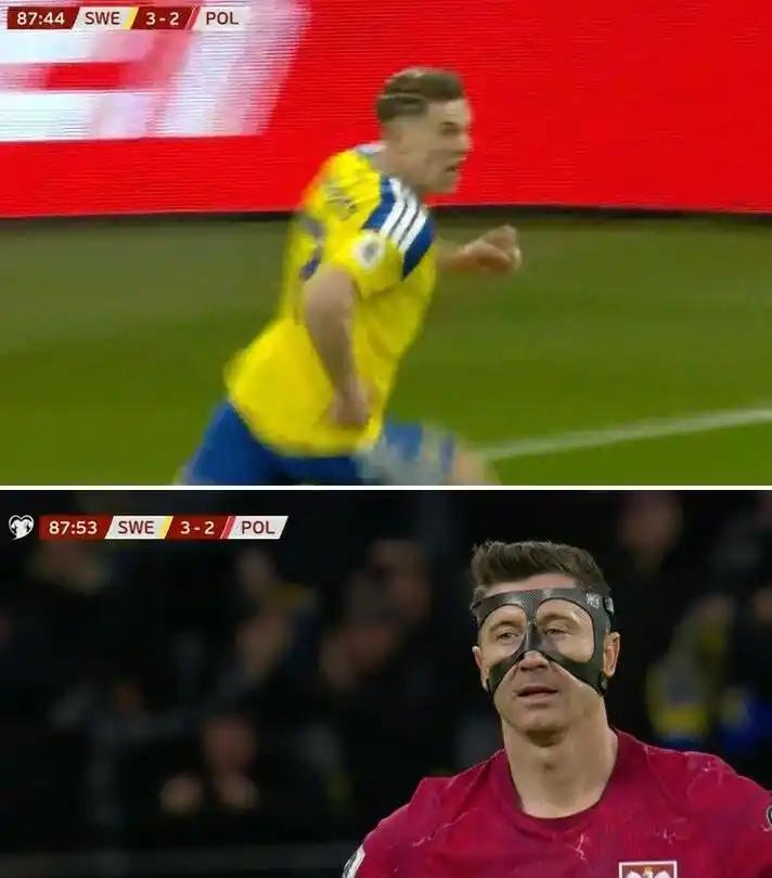 瑞典队通过欧国联获得世界杯附加赛的资格，所以在预选赛是一路装死，然后到附加赛满血