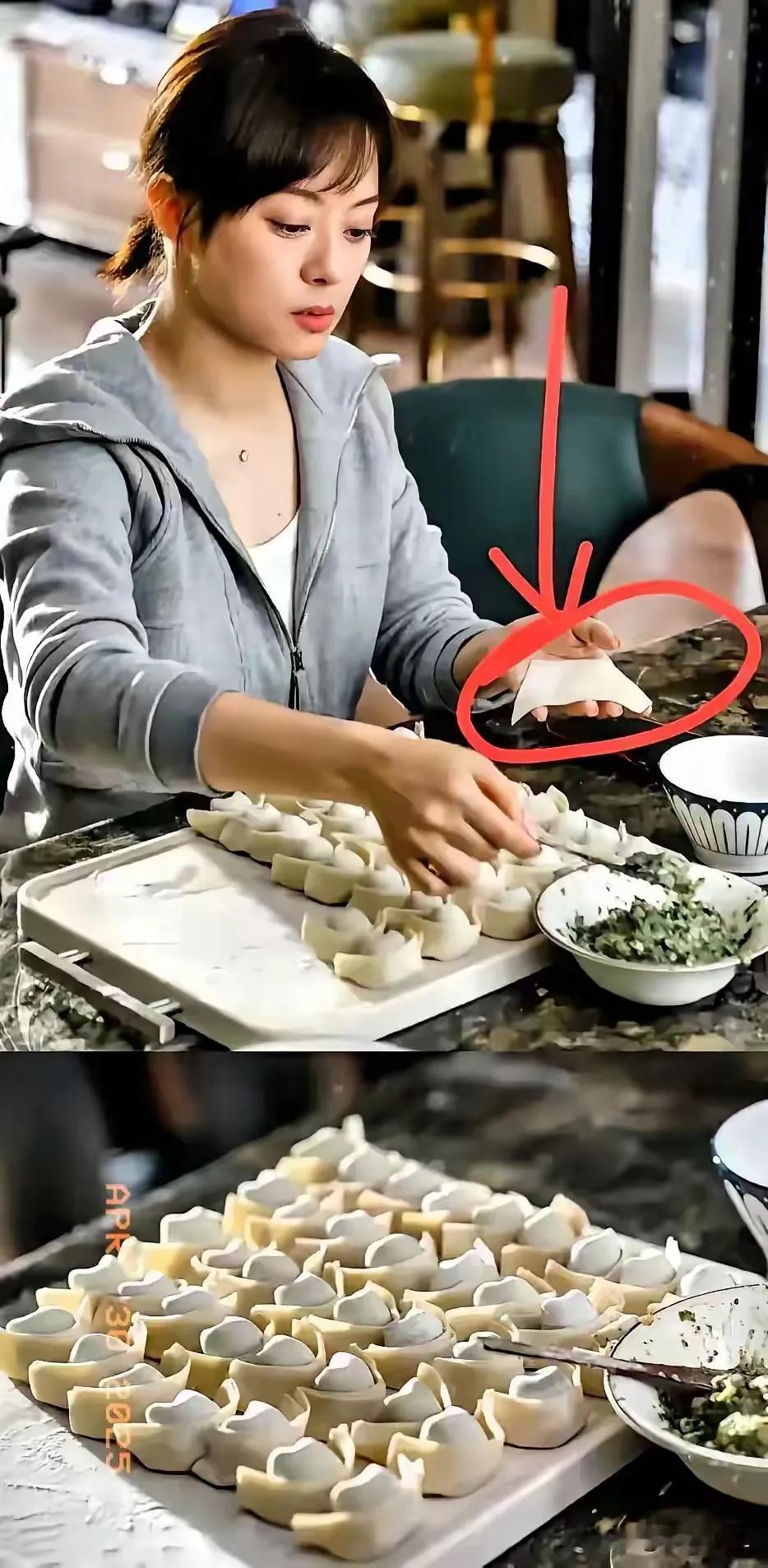 上得厅堂，下得厨房，孙俪亲自动手包馄饨，这般热爱生活的态度，正是在书写属于自己的