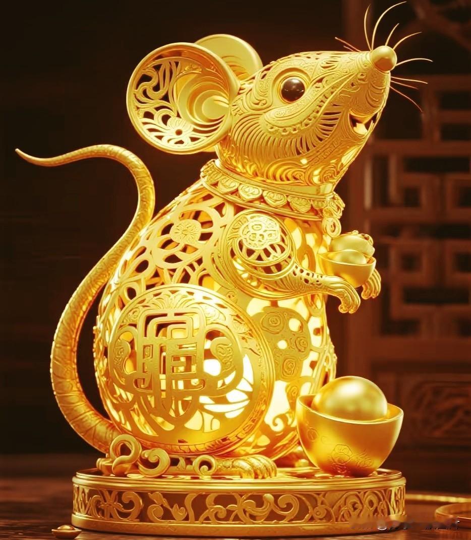 金鼠献瑞，福运临门。