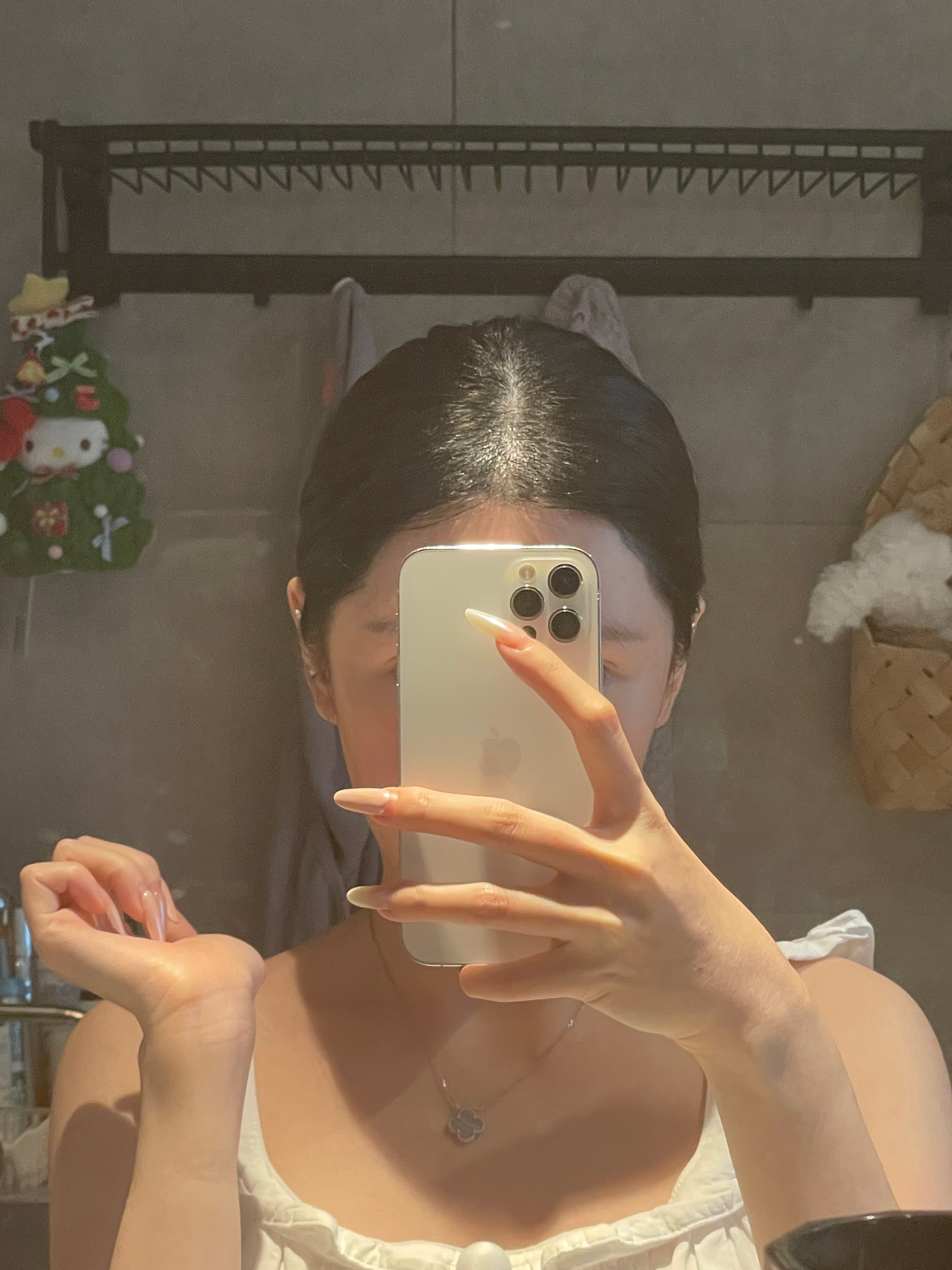 没洗头没洗脸，感觉打完颞部之后就是好圆的一颗头啊😳 