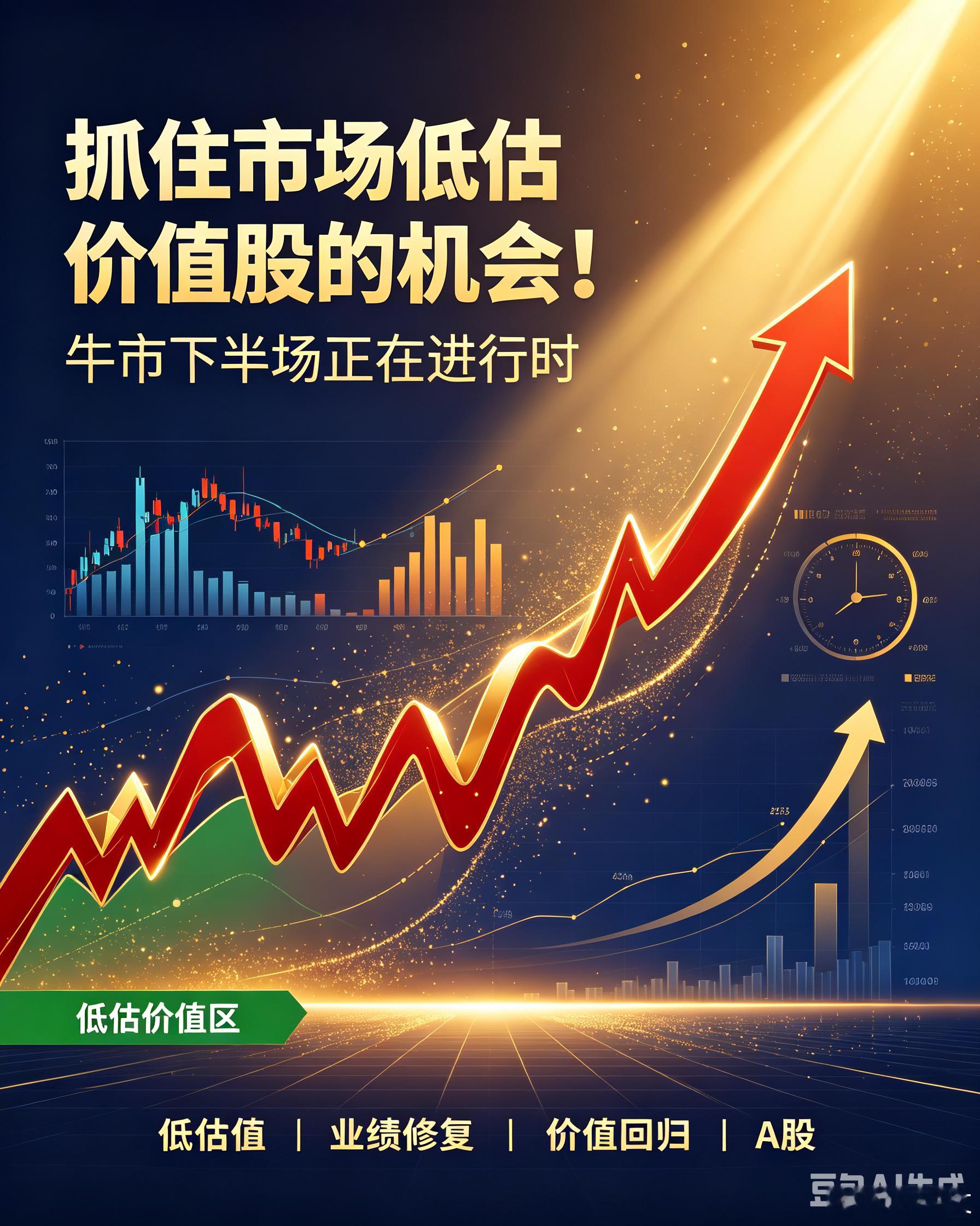 抓住市场低估价值股的机会！牛市下半场正在进行时！a股