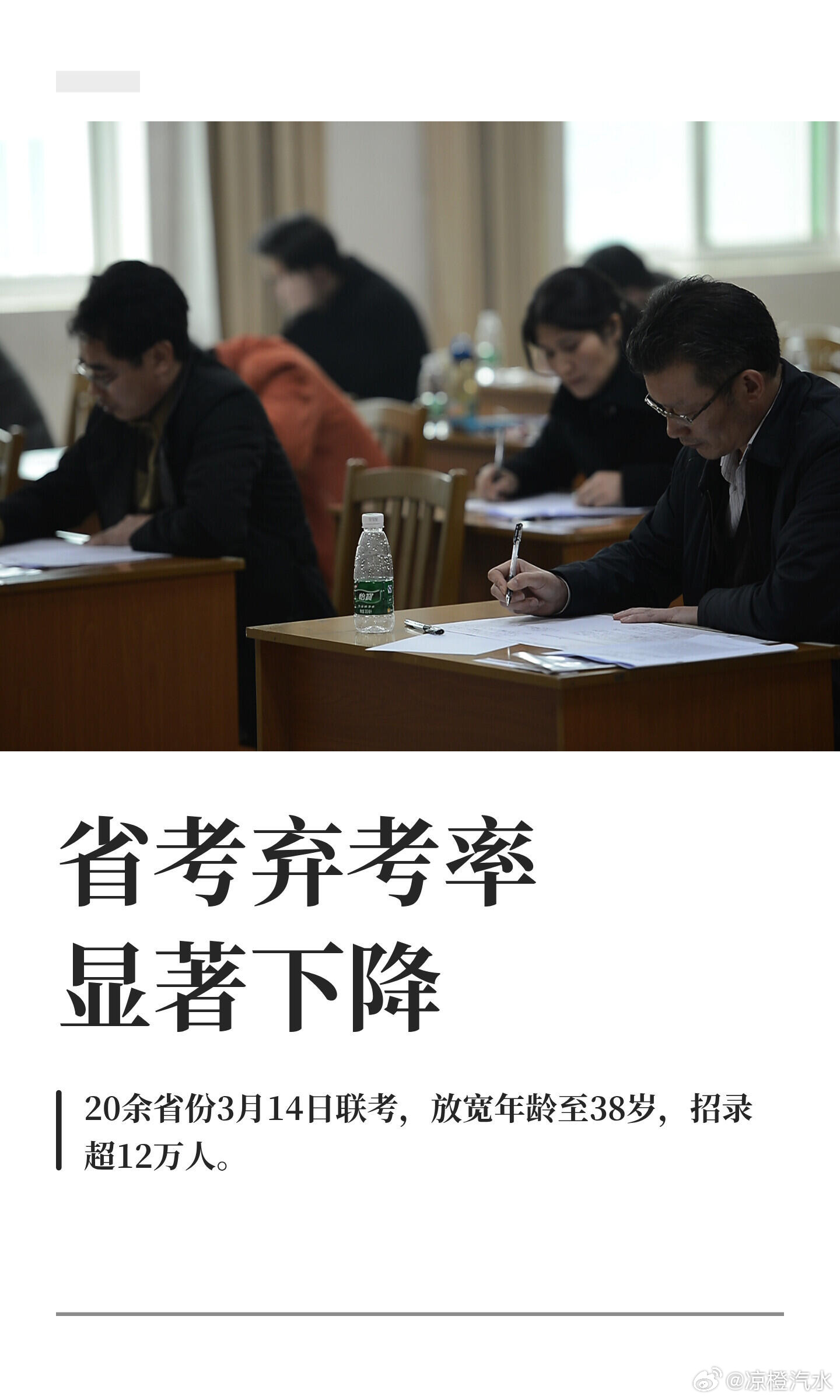 省考省考弃考率显著下降 