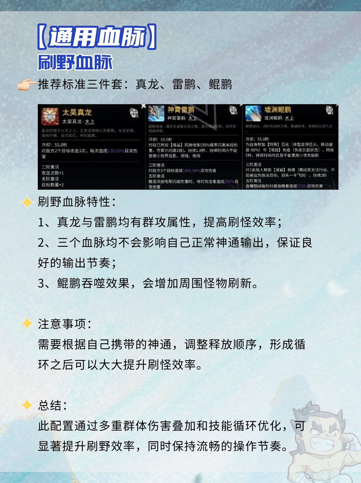 不同职业选择什么血脉。（作者：风语）