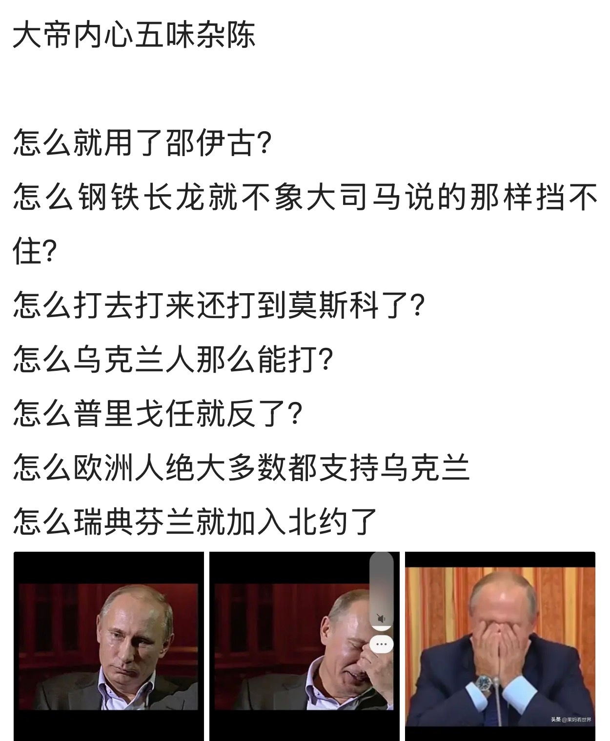 五味杂陈俄乌战争