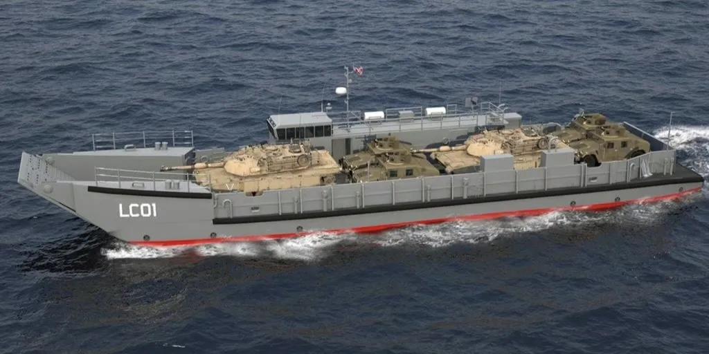 伊朗摧毁了一艘在阿联酋哈伊马角的美制登陆艇，本图是同型登陆艇。这么个小玩意儿，每