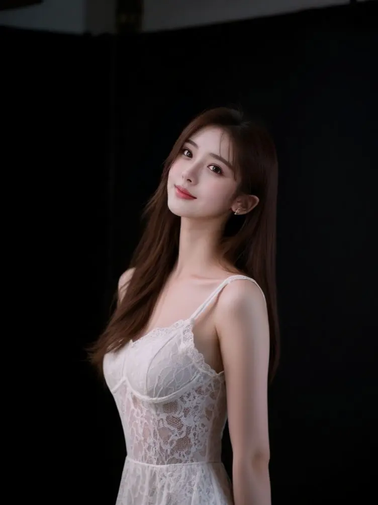 AI素裙仰视图 ai创作 原来ai写真可以这么美 谁拍谁好看 美出高级感