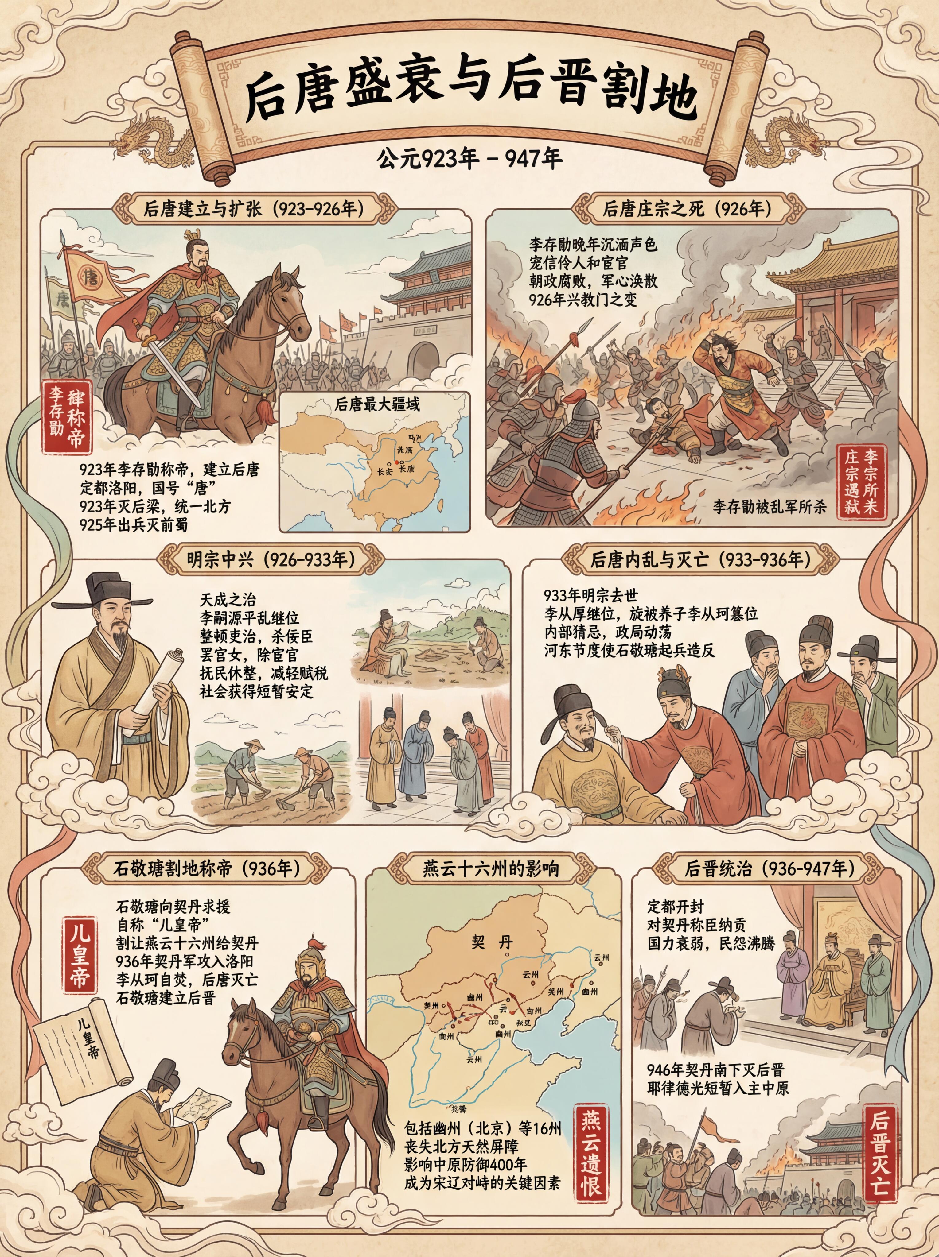 五代十国，唐朝崩盘后的修罗场！每个都是打工皇帝太平年