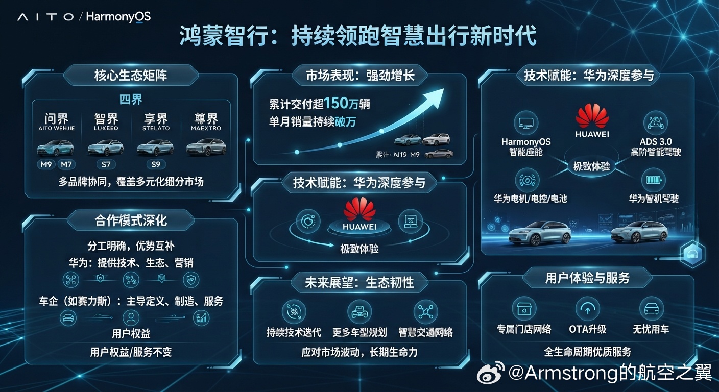 问界不会脱离鸿蒙智行 说明鸿蒙智行还是能打的。作为鸿蒙智行的“销量支柱”，问界系