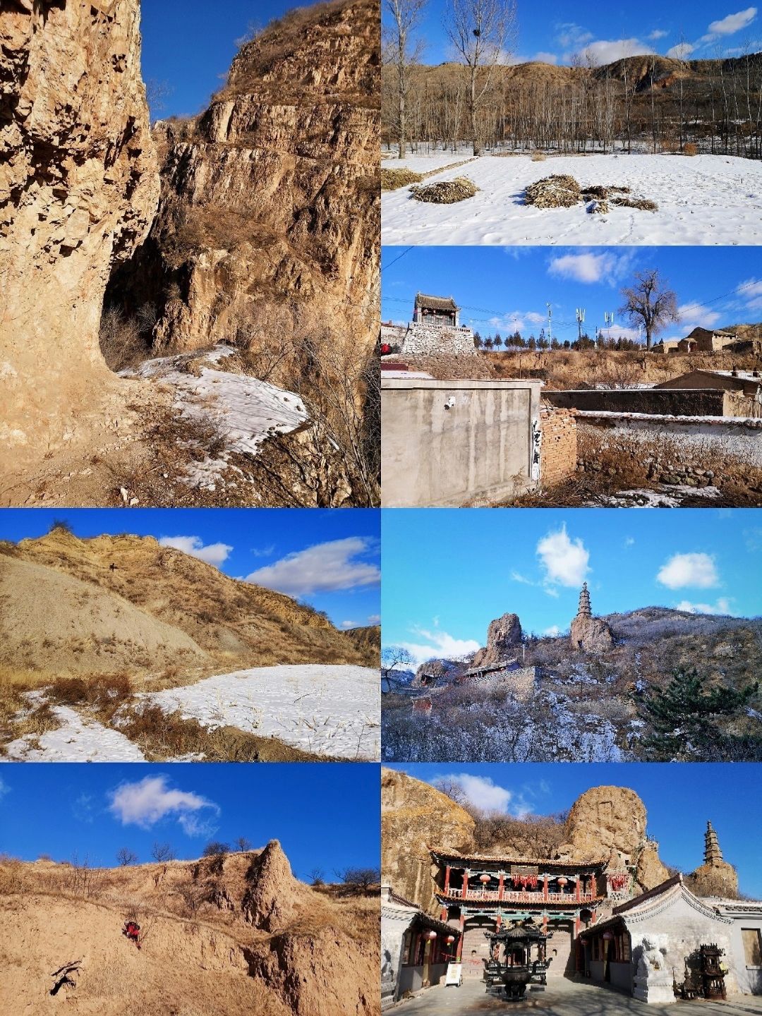 比起云冈，我更爱这个峡谷雪原中的石窟古村