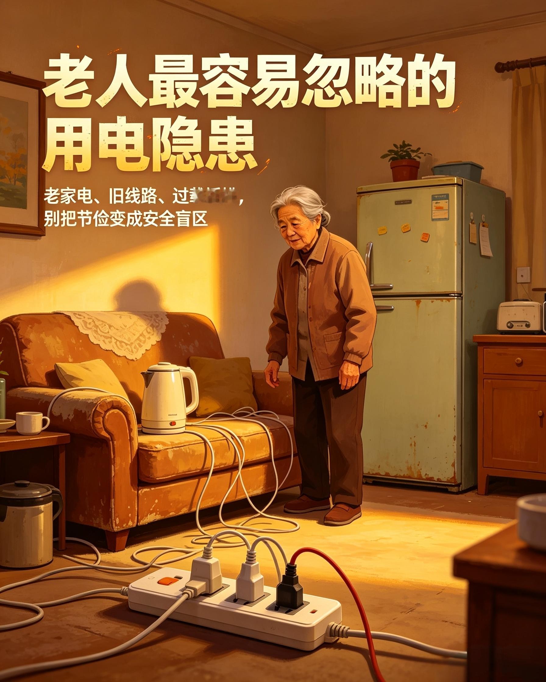 长辈总觉得“家电能用就别换”，但很多时候，老旧电器、线路老化、插排过载，恰恰是家