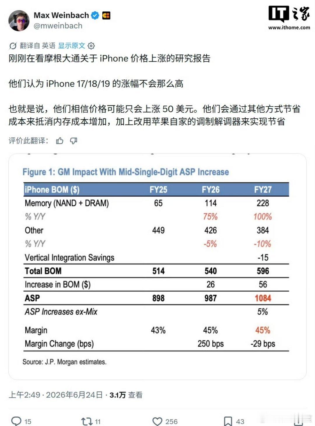 iPhone18Pro或温和涨价感觉不会大涨，要大众可以接受，这样又可以不影响销