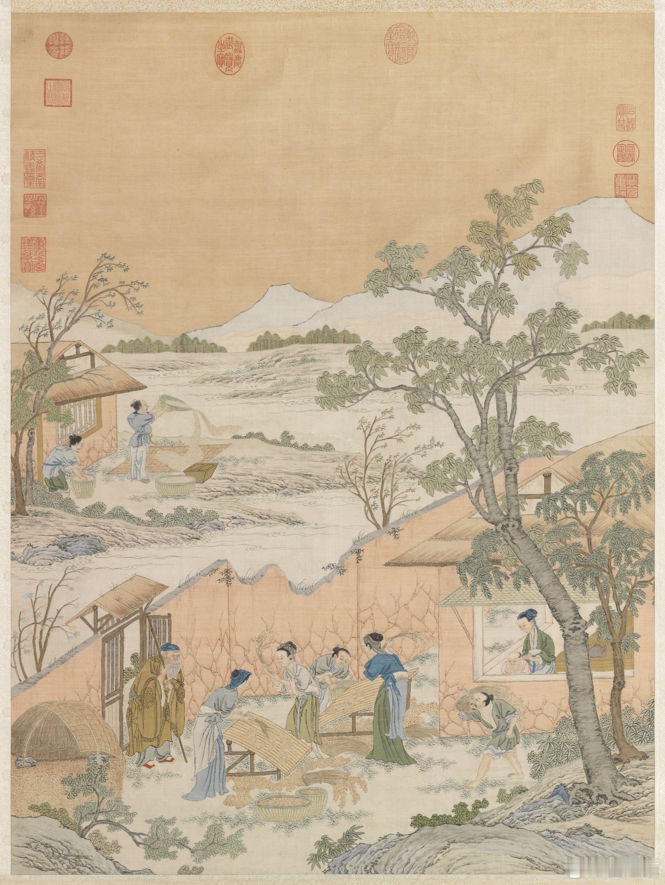 缂丝场圃秋成图，台北故宫博物院/藏 ​​​