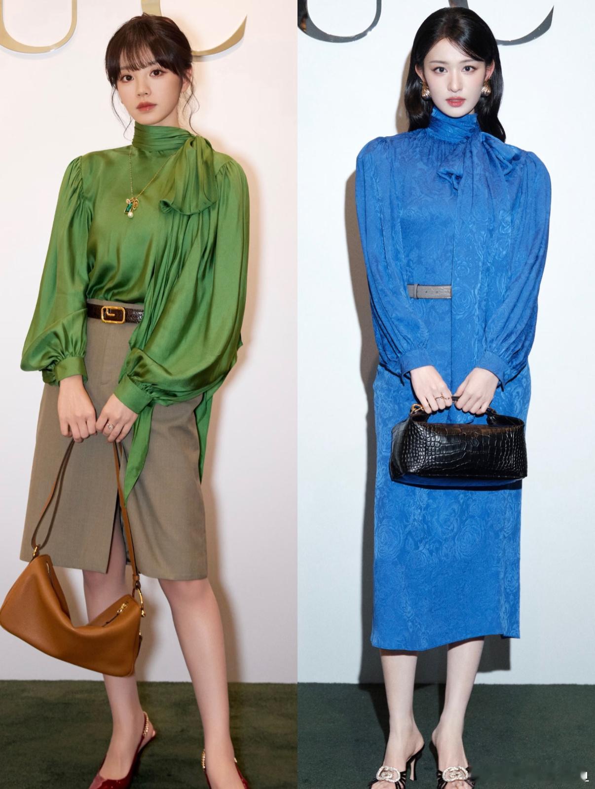 田曦薇王楚然复古摩登造型很美啊 