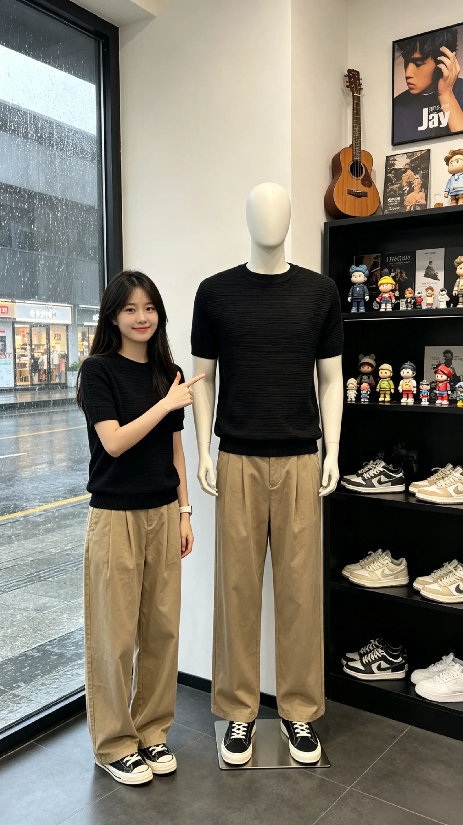 这种纯色针织真的太百搭了