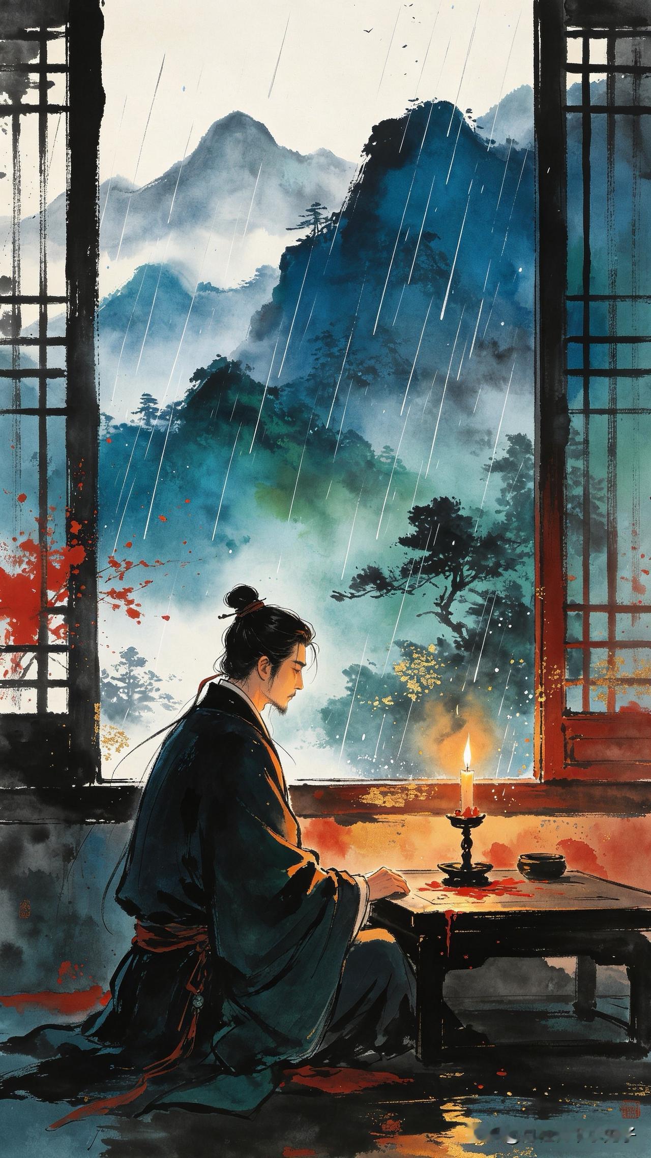千言写尽意难平，
残烛摇窗影自惊。
莫问此愁何日了，
        
…………