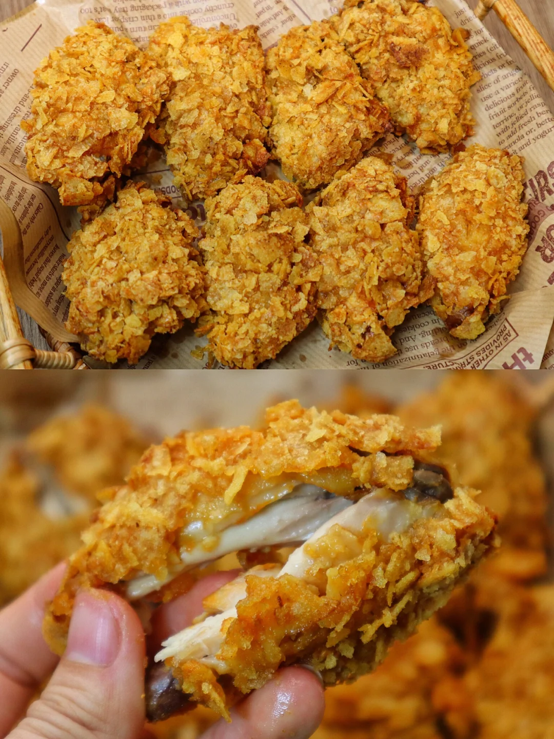 非油炸的薯片烤翅‼️咸香酥脆好吃哭了㊙️