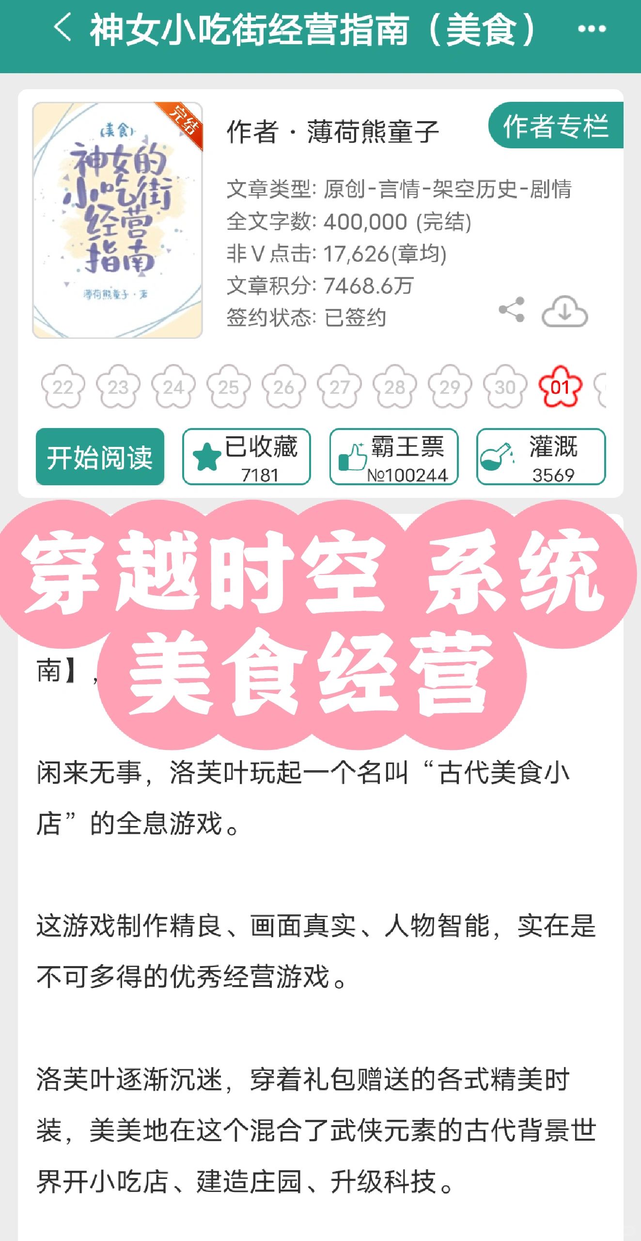 《神女小吃街经营指南（美食）》✔完结