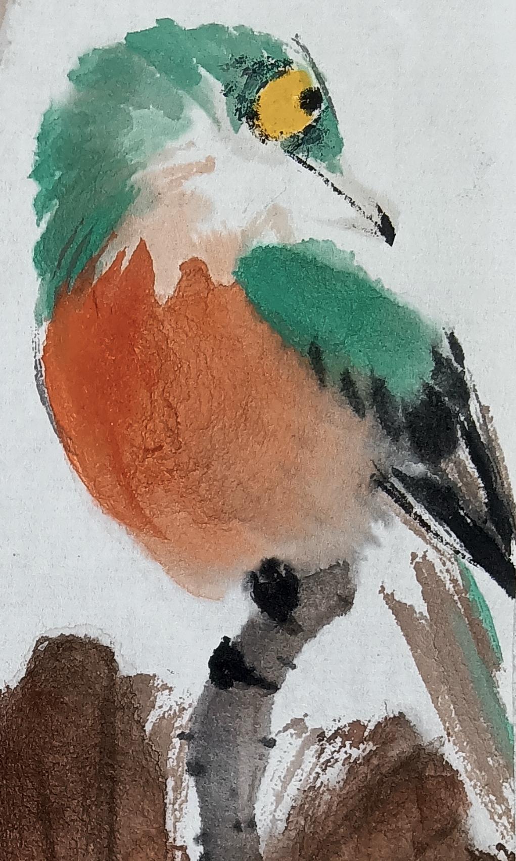小鸟残荷