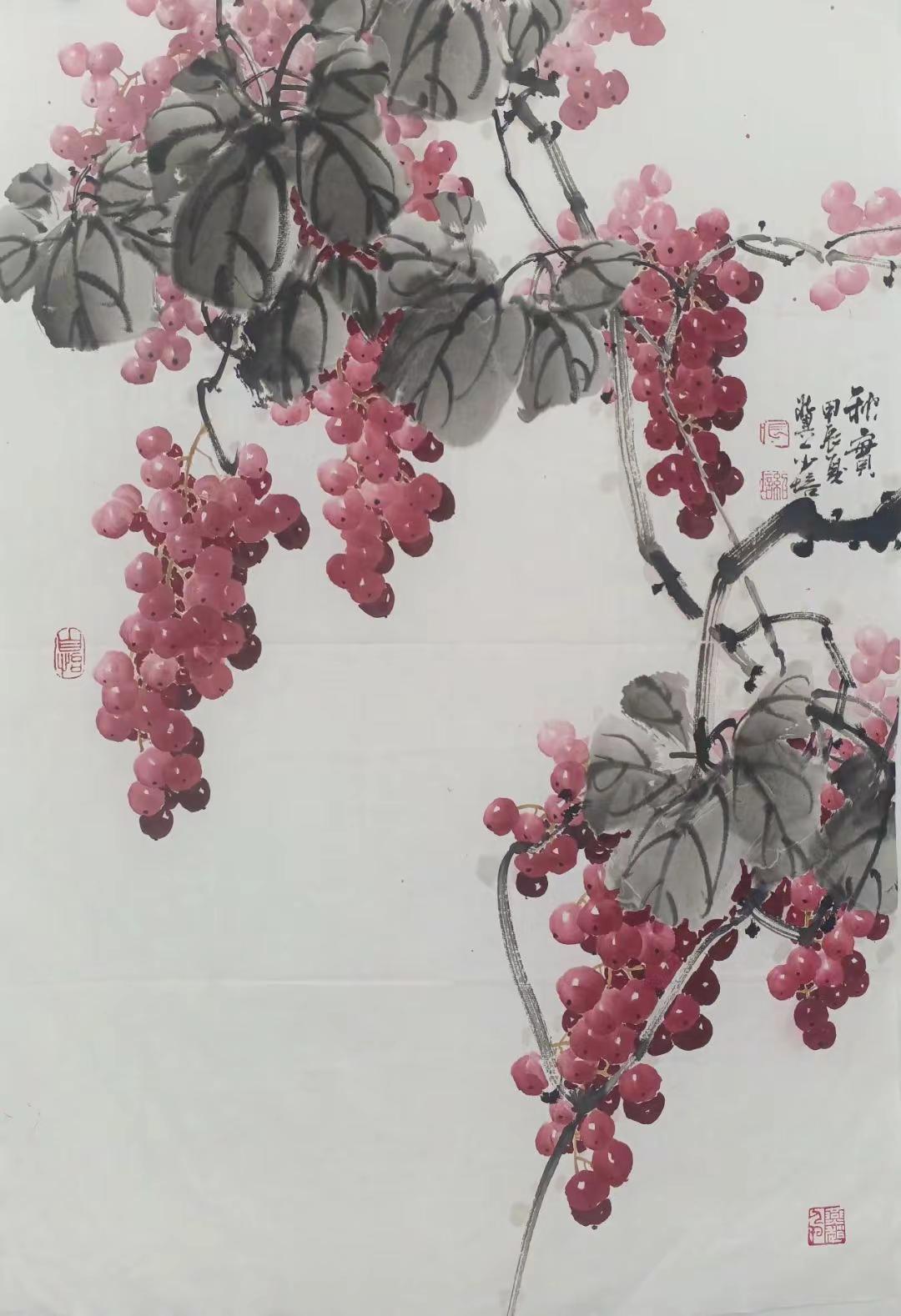 写意葡萄。国画葡萄创作者中心 创作灵感 国画葡萄 国画葡萄作品