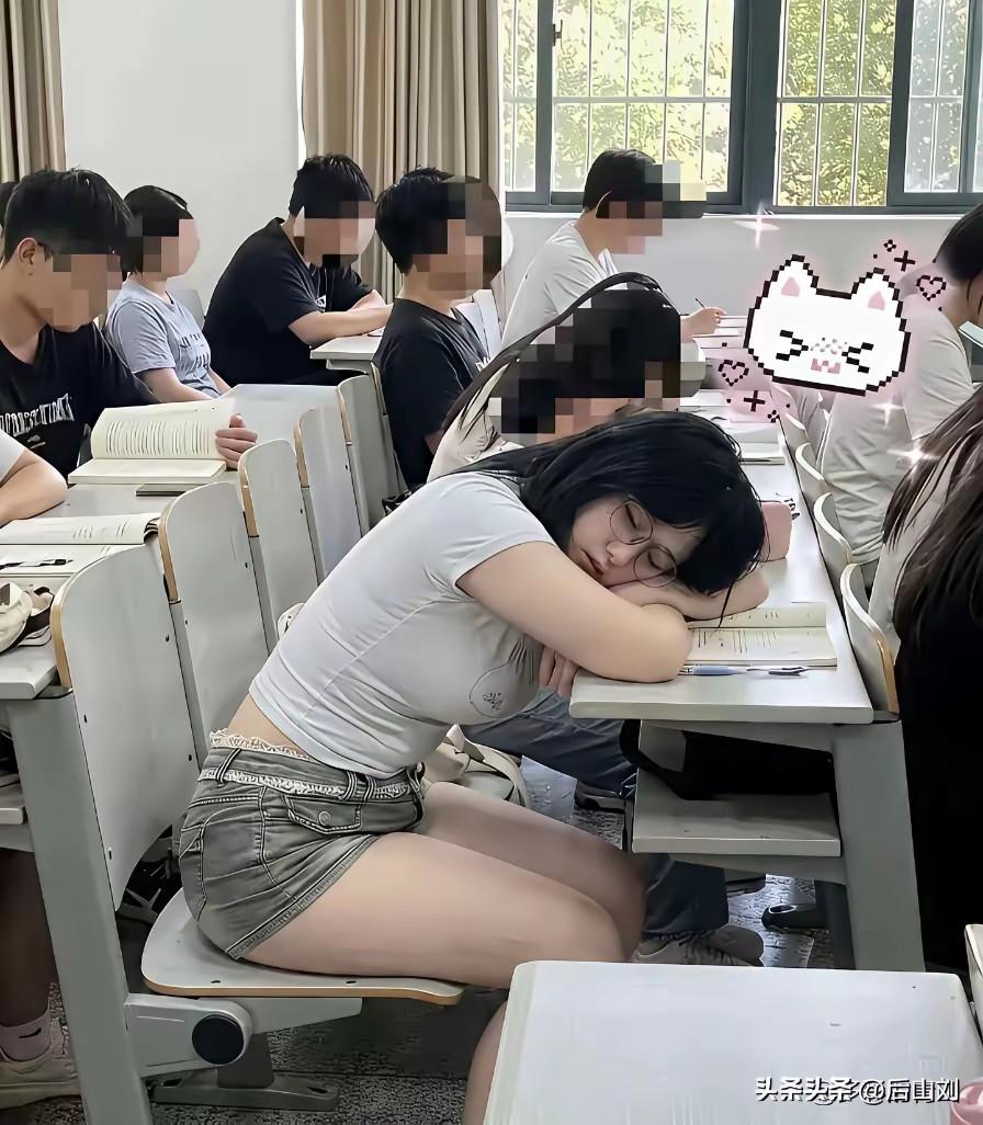 唉呀！小姨子上课又睡着了，老挂科也不是长事啊！
为此，岳父大人天天犯愁，
我心想