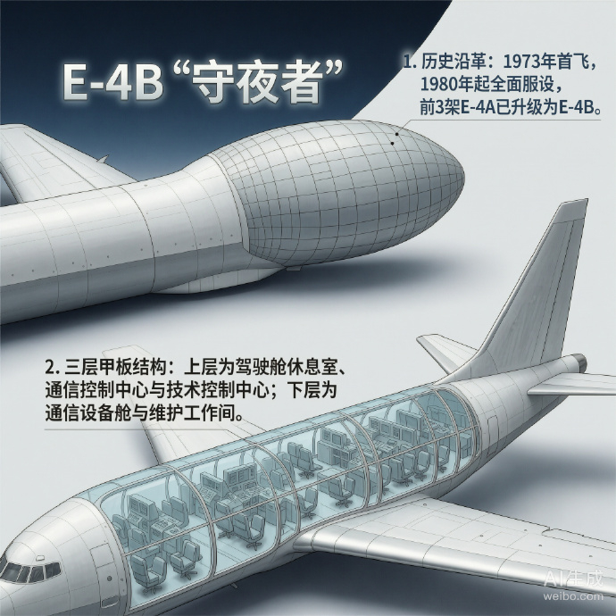 军事ai新视野 E-4“守夜者”预警机［美］机长：70.5米翼展：59.7米机高