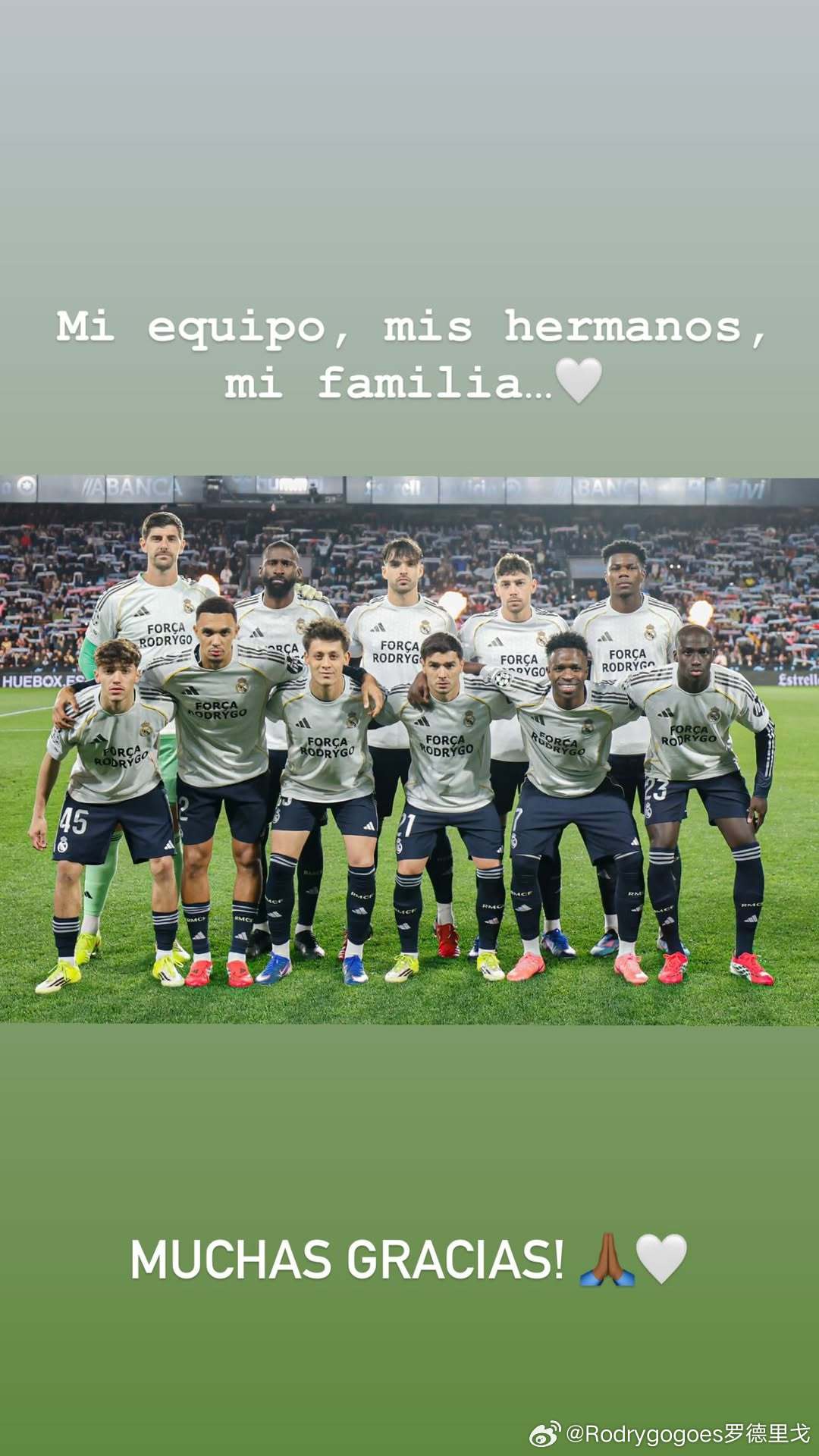 我的球队，我的兄弟，我的家人……🤍非常感谢🙏🏻🤍塞尔塔1比2皇马西甲