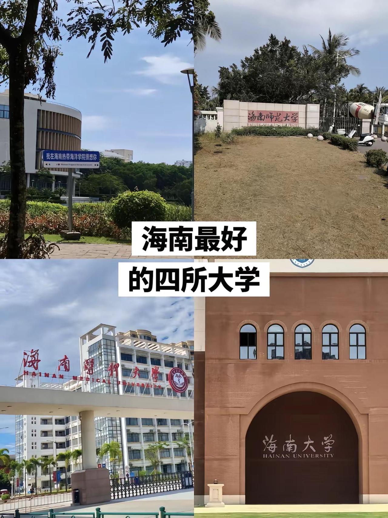 海南公认的四所王牌大学。哪一所是你心中的白月光级别公办本科 海南医科大学 海南师
