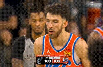 马刺用点球战术，霍姆格伦丢罚球了！马刺vs雷霆