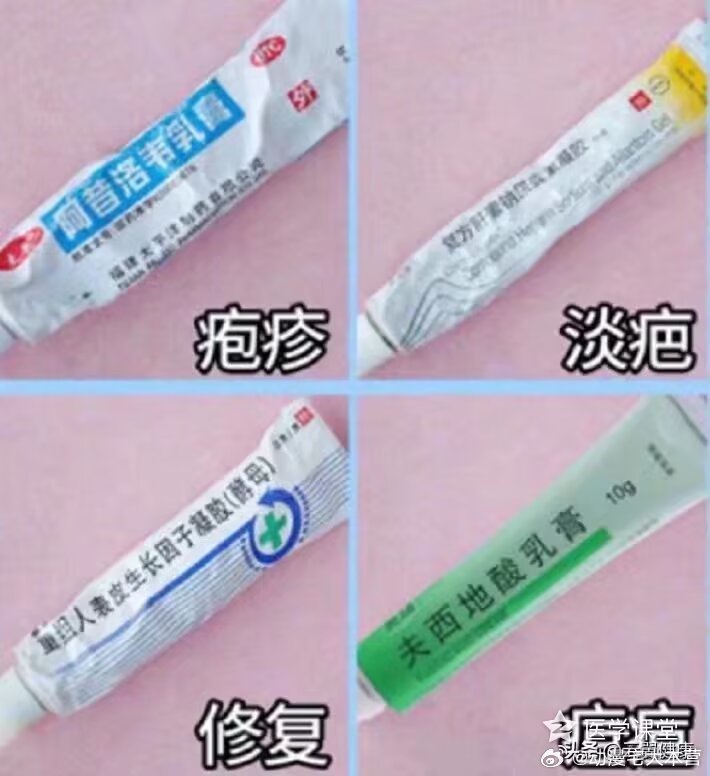 分享一下，16种药膏怎么用，下次药膏别用错哦。 ​​​