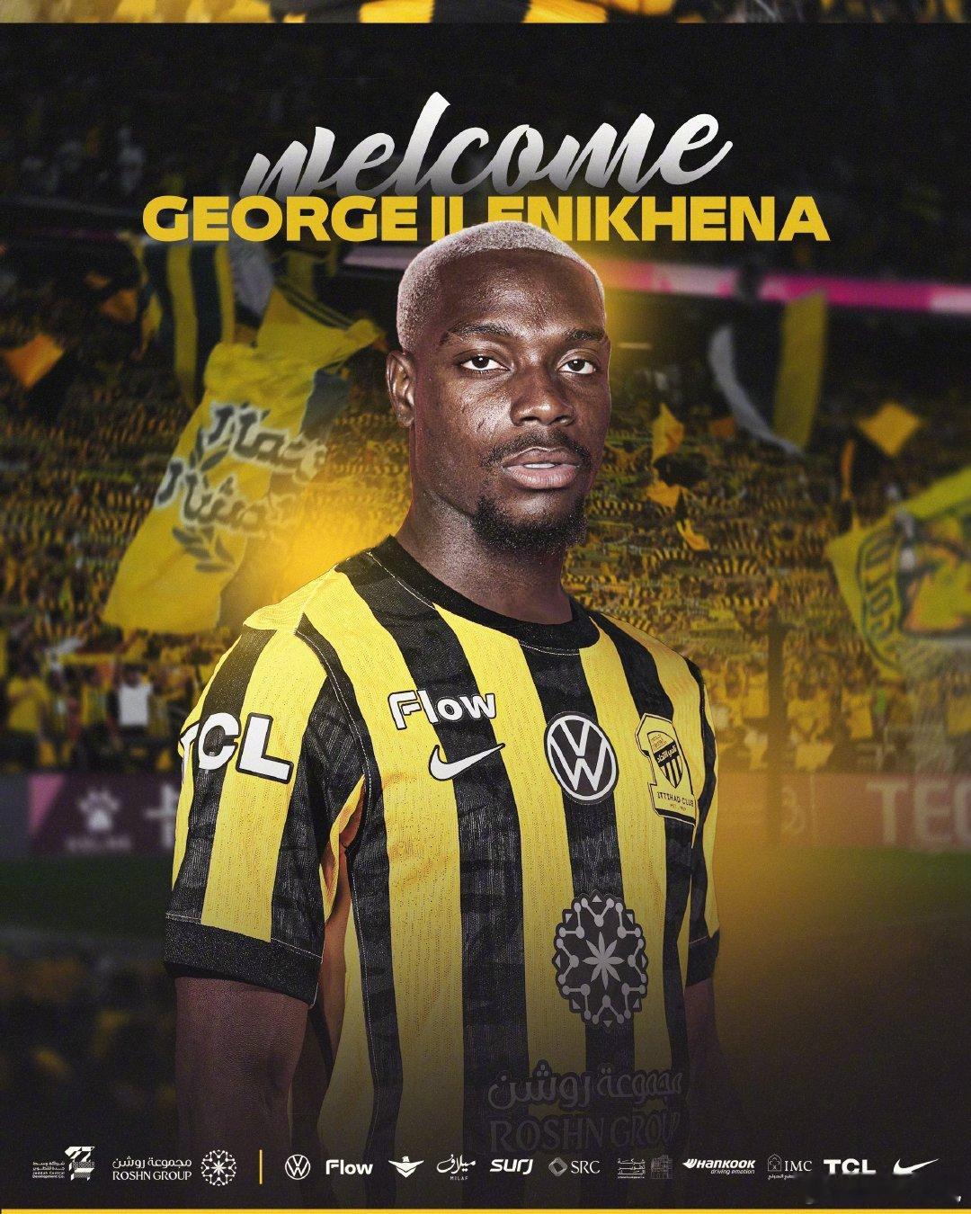 【官方】吉达联合签下19岁的摩纳哥前锋伊莱尼赫纳（George Ilenikhe