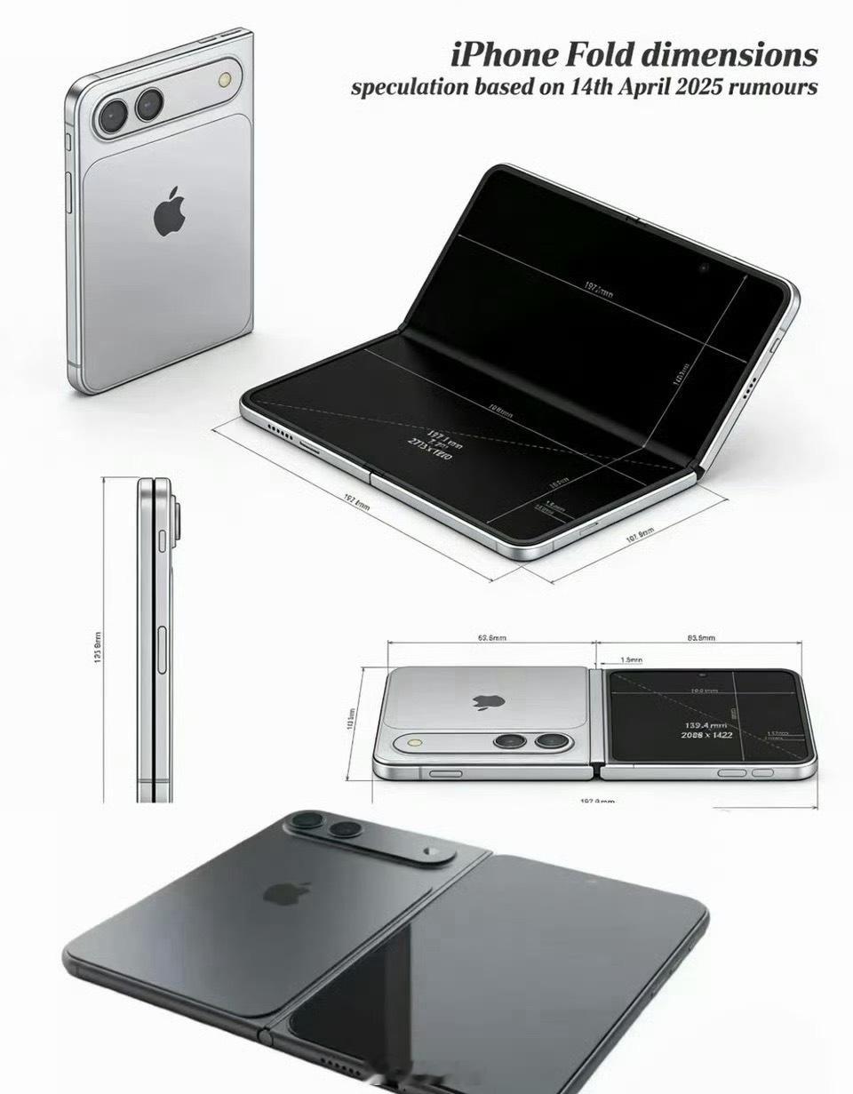 苹果折叠屏iPhoneFold要来了，之前折叠屏基本上是华为三星为主，以后估计就