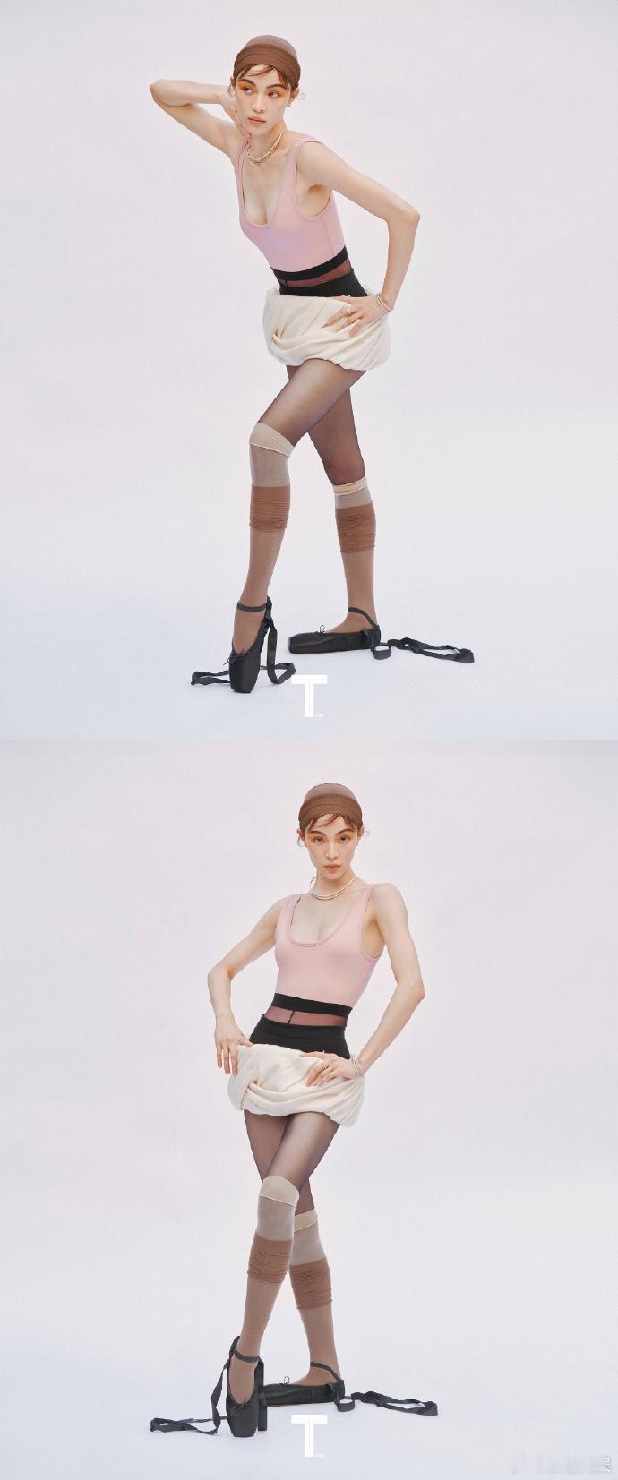 #钟楚曦杂志造型好前卫##钟楚曦拍摄花絮掉落# 钟楚曦 TMagazine 7 